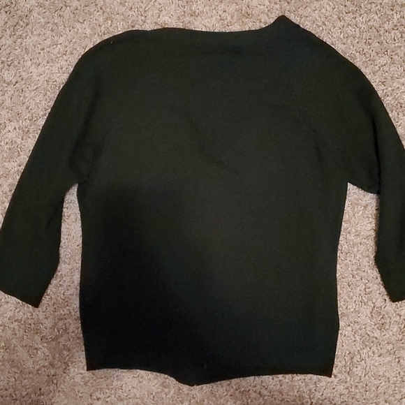 2/10 Black 3/4 Sleeve Cardigan with buttons - Picture 2 of 6